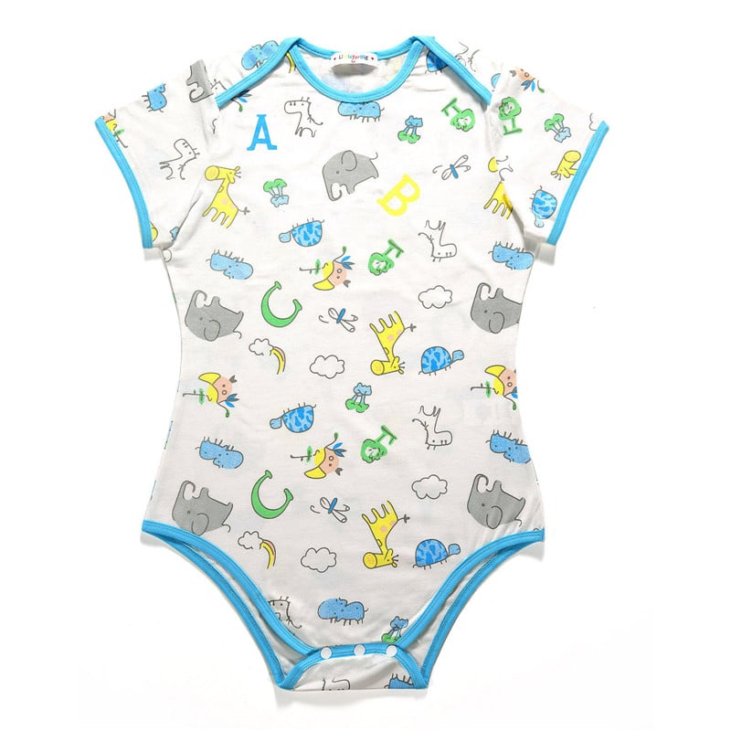 Giraffe and Zoo Animals Onesie Bodysuit