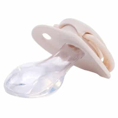 SmallShield Adult Sized Pacifier 3 Pack-Ivory,Blue,Pink