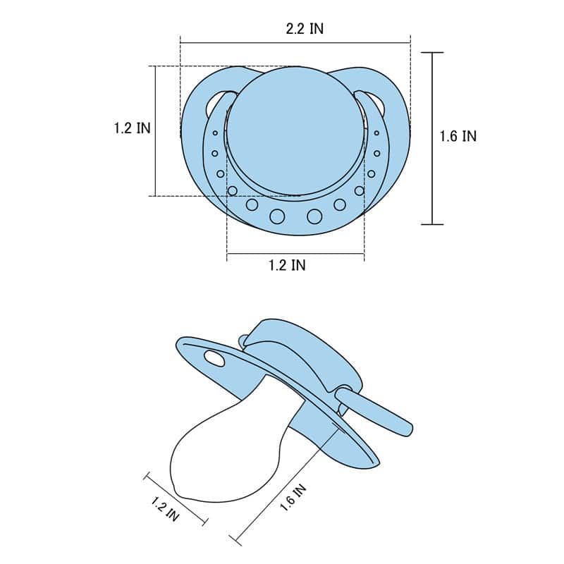 LB-P01-S301-20210423 (3) SmallShield Adult Sized Pacifier 3 Pack-Ivory,Blue,Pink