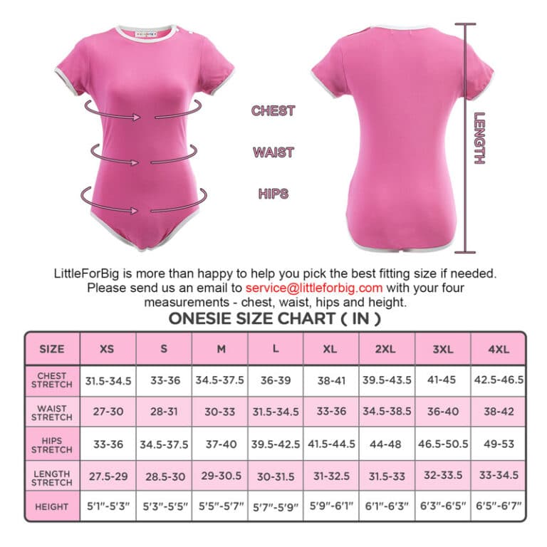 Classic Series Pink Onesie Bodysuit - LittleForBig Cute & Sexy Products