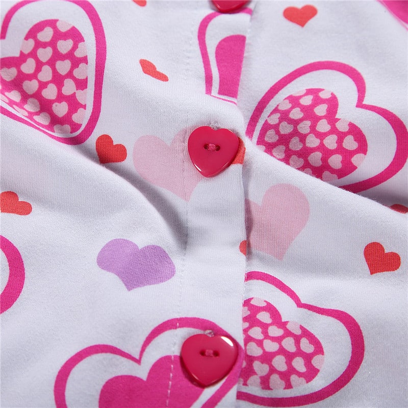 Princess Hearts Front Snap Onesie Bodysuit
