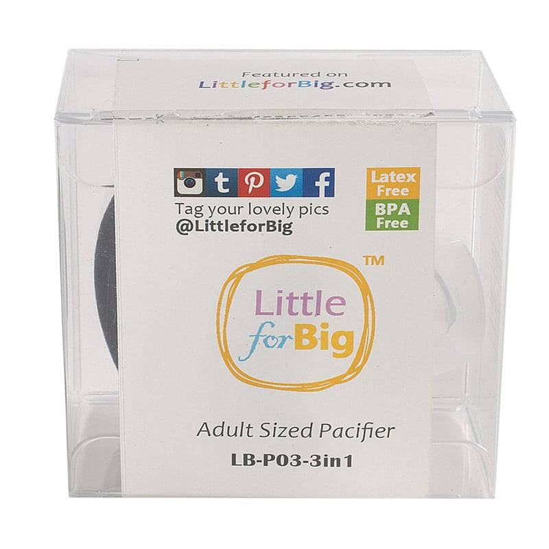 LB-P88-Black GEN-II Adult Sized Black Pacifier