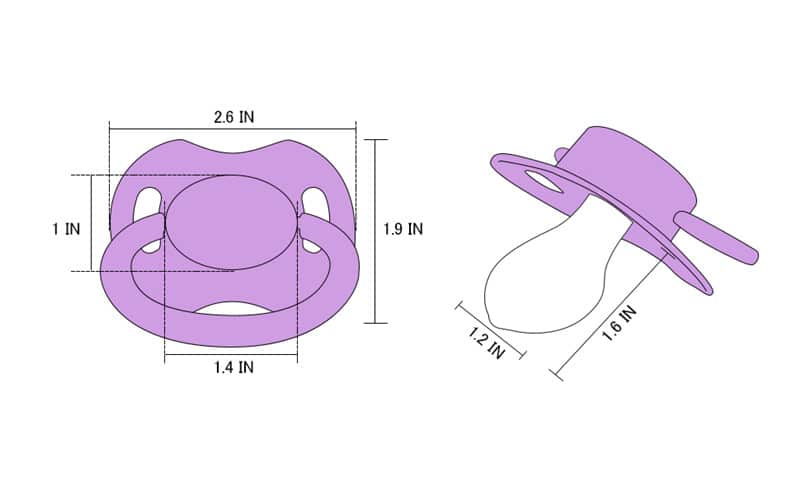GEN-II Adult Sized Purple Pacifier
