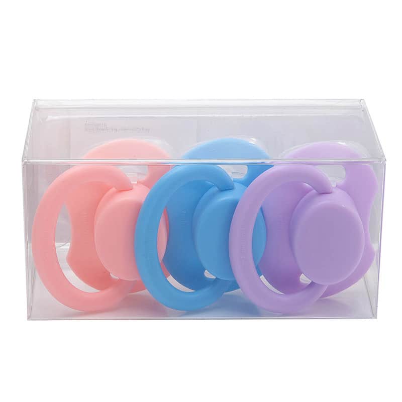 LB-P88-S301-20210128-2 GEN-II Adult Sized Pacifier 3 Pack- Pink Blue Lavender