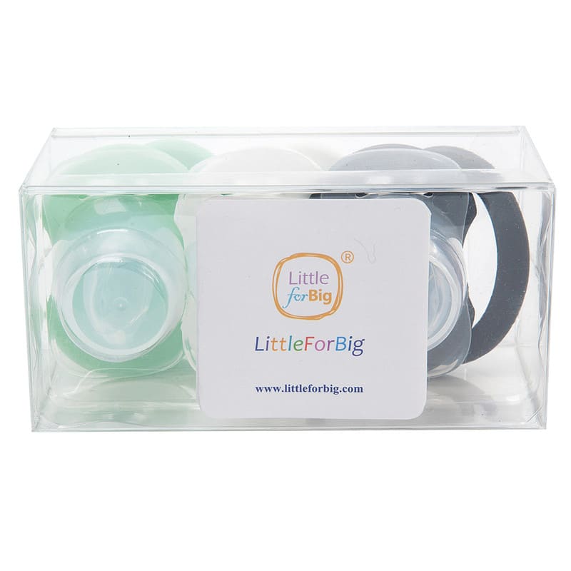 LB-P88-S302-20210128-4 GEN-II Adult Sized Pacifier 3 Pack- Green Black White
