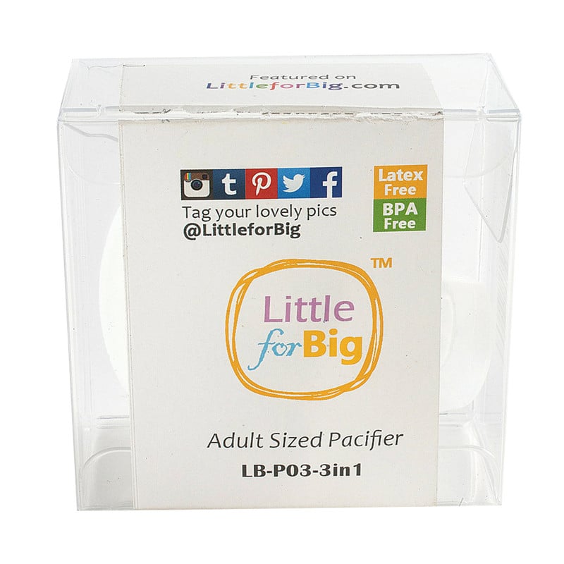 LB-P88W25 GEN-II Adult Sized White Pacifier