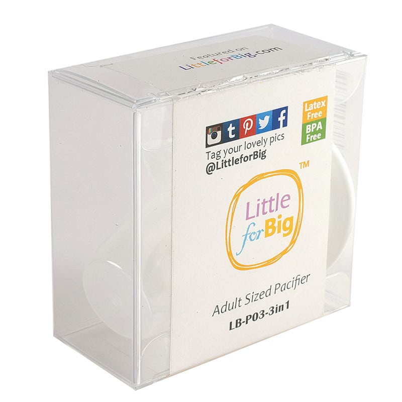 LB-P88W4 GEN-II Adult Sized White Pacifier