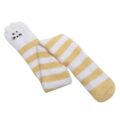 Cute Animal Coral Fleece Thigh High Socks 2 Pack- Sheep Color & Cat Yellow