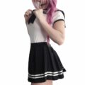 Cosplay Magical Girls Black Onesie Skirt Set