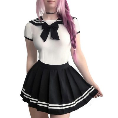 Cosplay Magical Girls Black Onesie Skirt Set