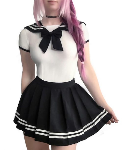 Cosplay Magical Girls Black Onesie Skirt Set
