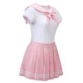 Cosplay Magical Girls Pink Onesie Skirt Set