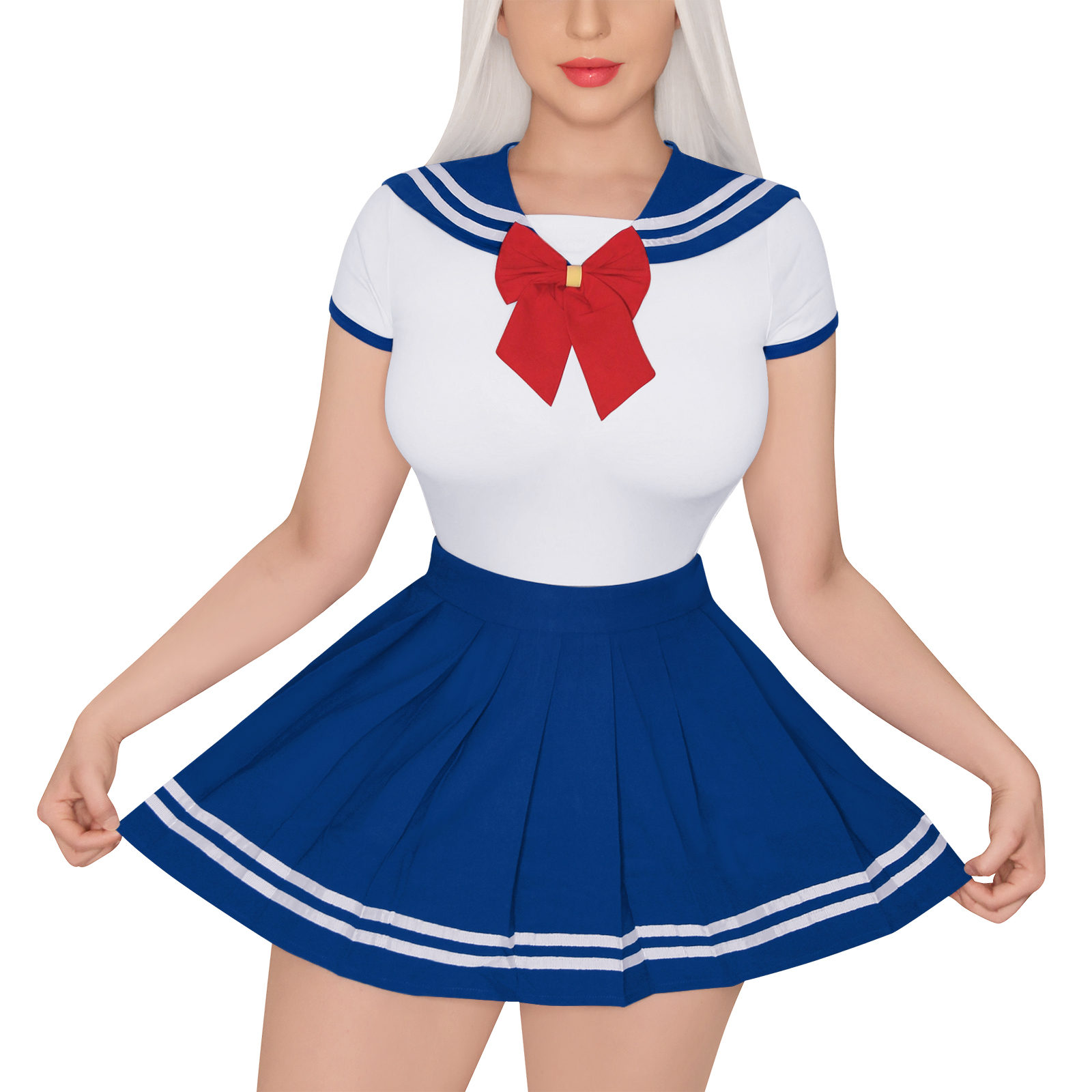 Cosplay Magical Onesie SailorBlue Skirt Set