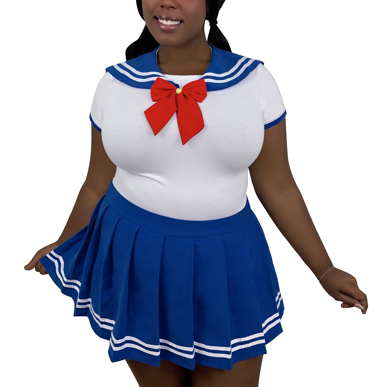 Cosplay Magical Onesie SailorBlue Skirt Set