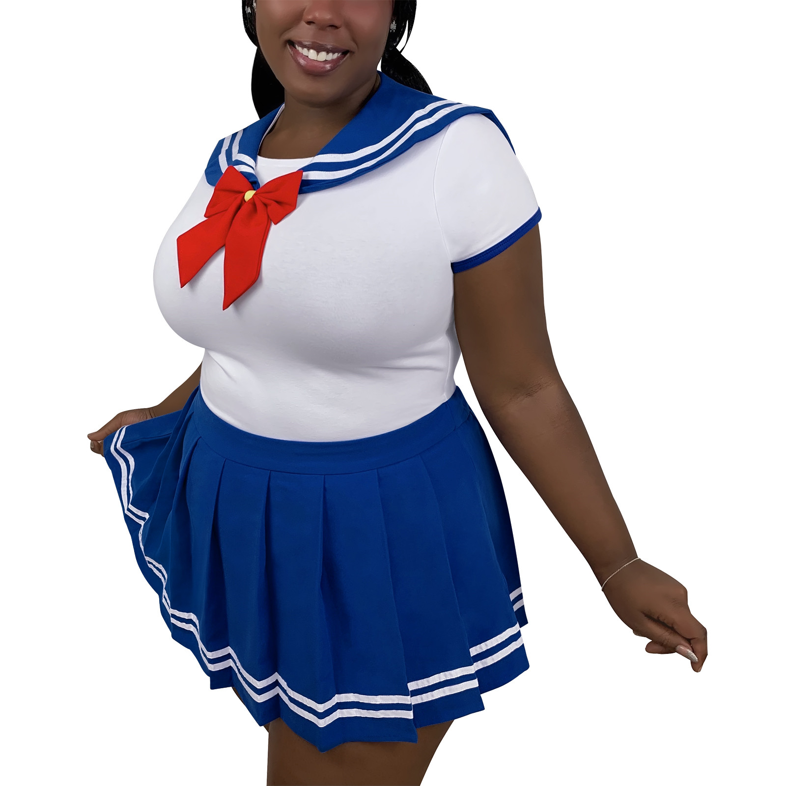 Cosplay Magical Onesie SailorBlue Skirt Set