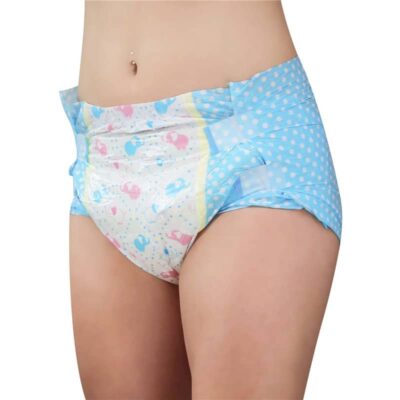 Little Trunks Printed Adult Brief Diapers