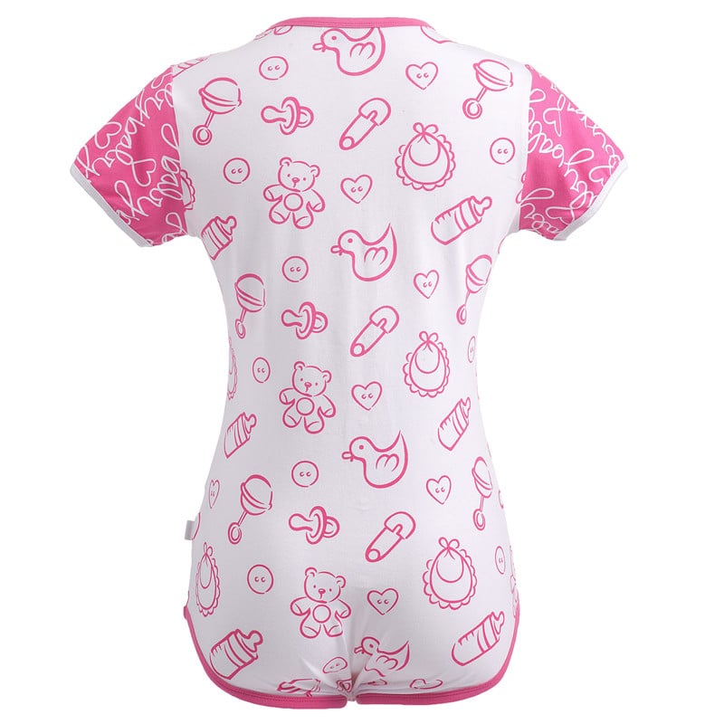 Nursery Front Snap Pink Onesie Bodysuit
