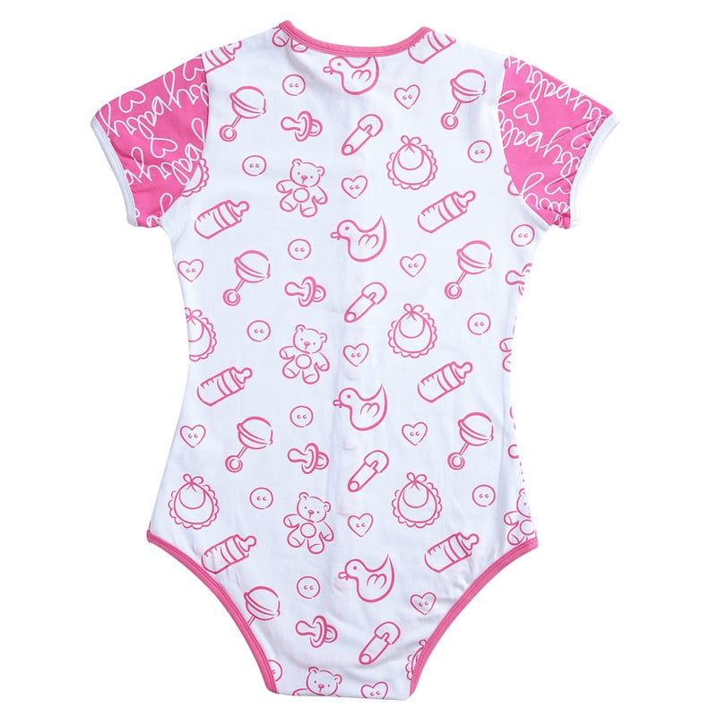 Nursery Front Snap Pink Onesie Bodysuit