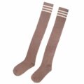 School Girl Knee High Socks- Darkgrey & Brown