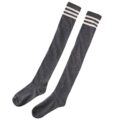 School Girl Knee High Socks- Darkgrey & Brown