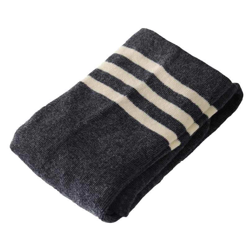 School Girl Knee High Socks- Darkgrey & Brown