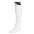 School Girl Knee High Socks- White & Navy