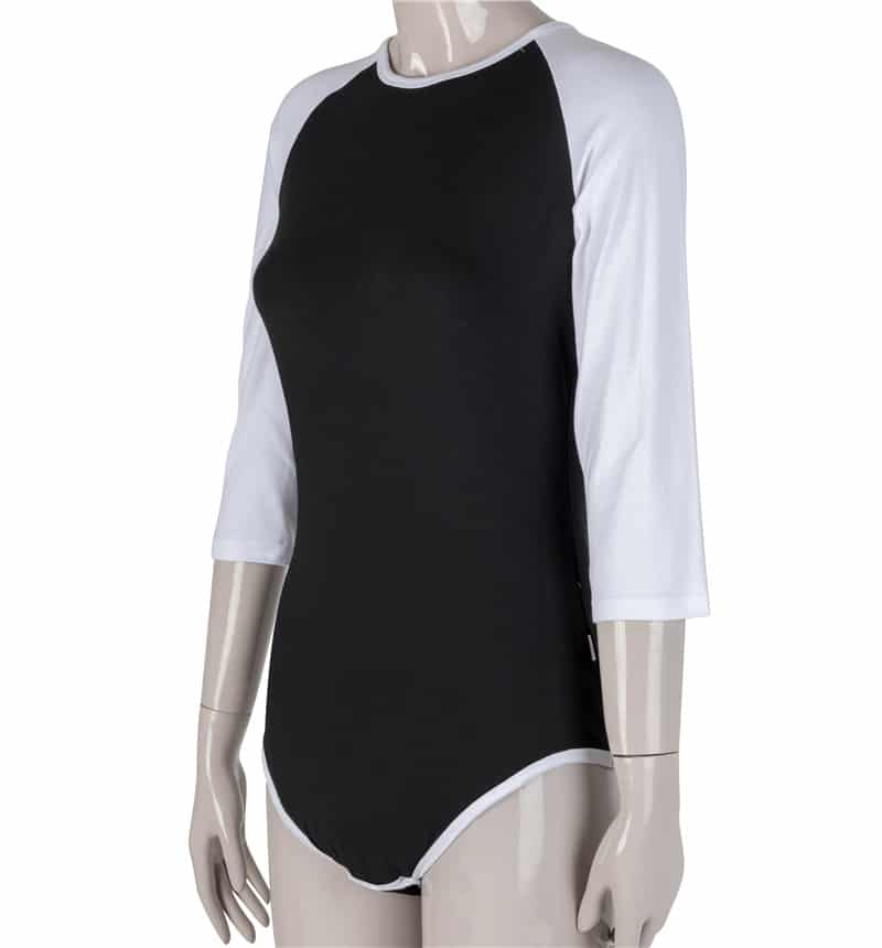 Baseball Reglan Sleeves Black Onesie Bodysuit