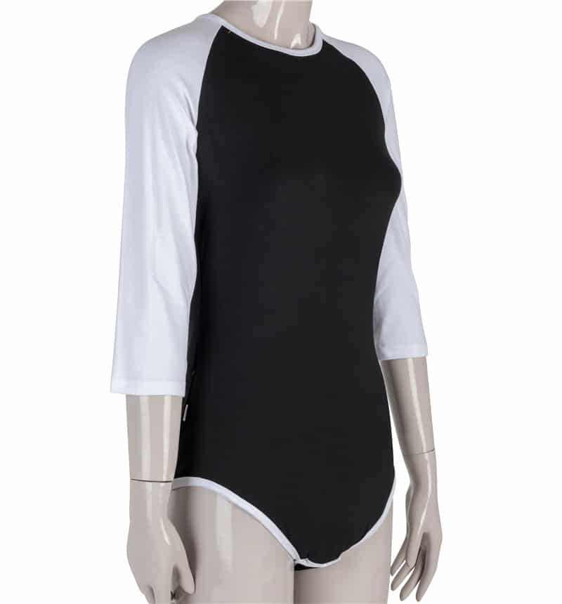 Baseball Reglan Sleeves Black Onesie Bodysuit