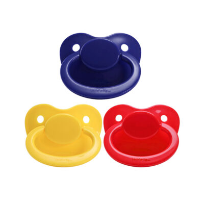 Generation 1 Adult Sized Pacifier 3 Pack-DarkBlue,Yellow,Red