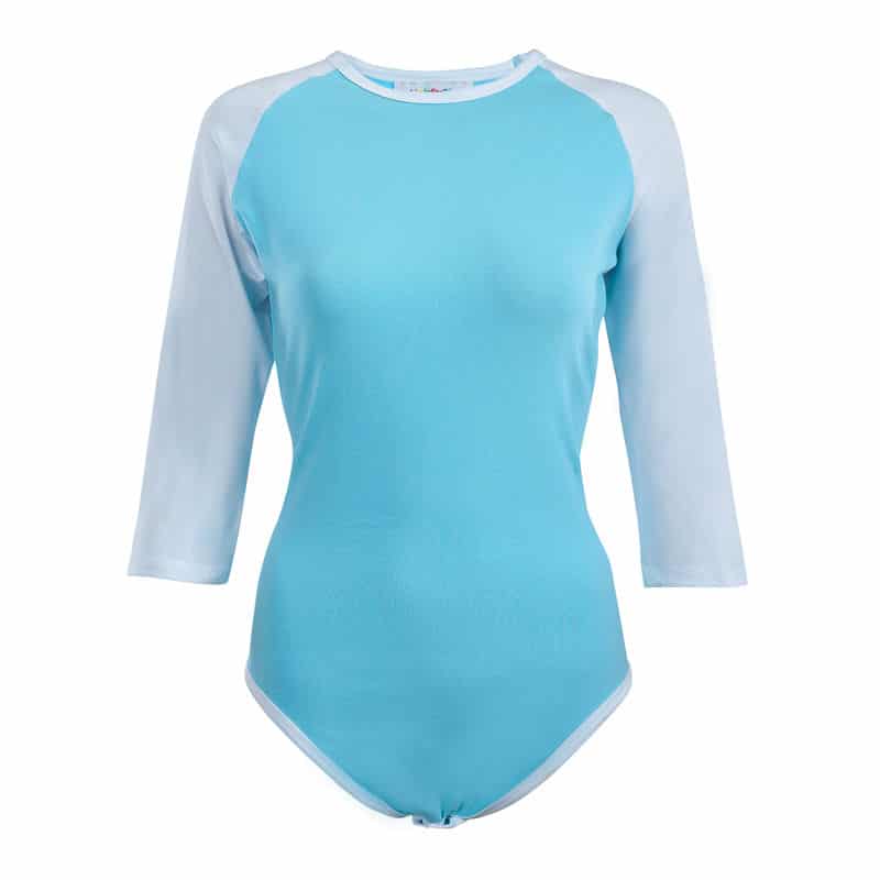 Baseball Reglan Sleeves Blue Onesie Bodysuit