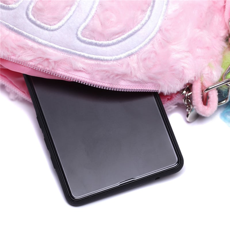 Littleforbig Uniskelly Skeleton Unicorn Stuffed Animal Plush Shoulder Bag Purse