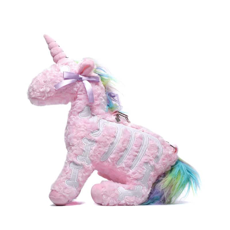 Soft Plush Unicorn Girls Back Pack Purse White Pink Silver Sparkle Glitter  9” | eBay