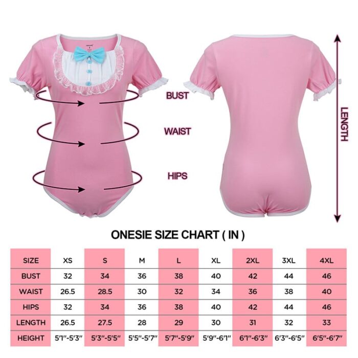 Wonderland Series Onesie Bodysuit Pink - LittleForBig Cute & Sexy Products