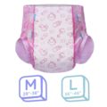 Nursery Pink Printed Adult Baby Diaper 2 Pieces