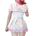 Cosplay Magical Girls Confetti Onesie Skirt Set