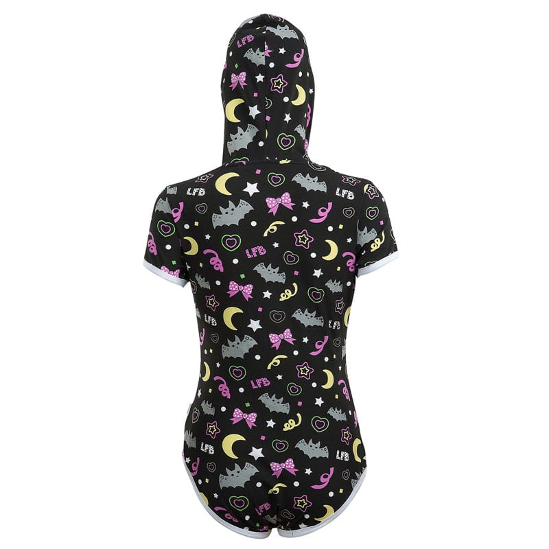 Trick or Treat Night-Glow Hoodie Onesie Bodysuit