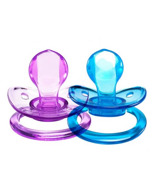 Candy Gloss Pacifiers-Blue & Purple set