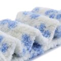 Cute Coral Fleece Thigh High Long Paws Patten Socks 2 Pairs-Blue Paws
