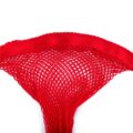 High Waist Tights Fishnet Mesh Net Stockings 3 Pairs-Red