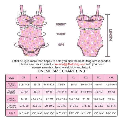 Usagi Moon Onesie-Pink - LittleForBig Cute & Sexy Products