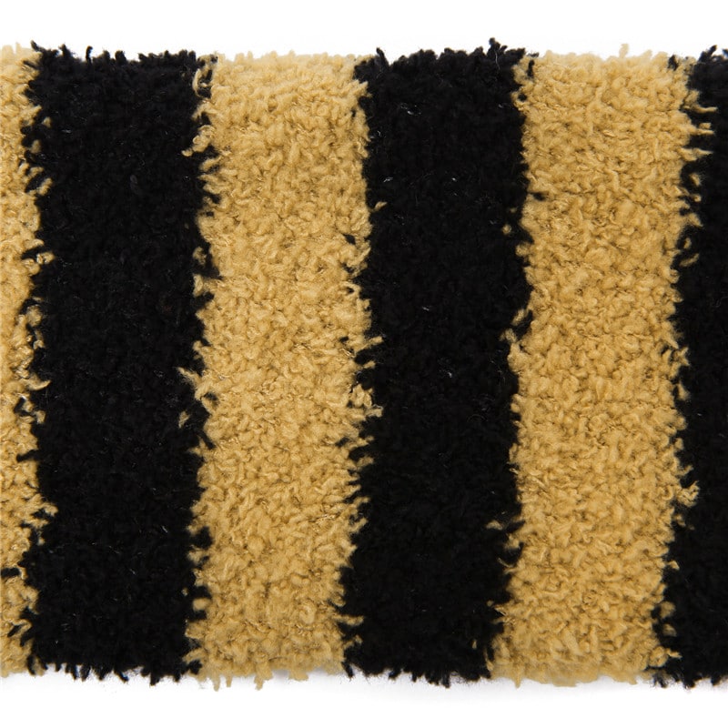 Cute Animal Coral Fleece Thigh High Long Striped Socks 2 Pairs-Brown Cat& Darkblue Bear