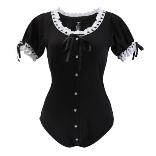 Lolita Onesie Bodysuit-Black - LittleForBig Cute & Sexy Products
