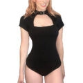 Collared Onesie Black