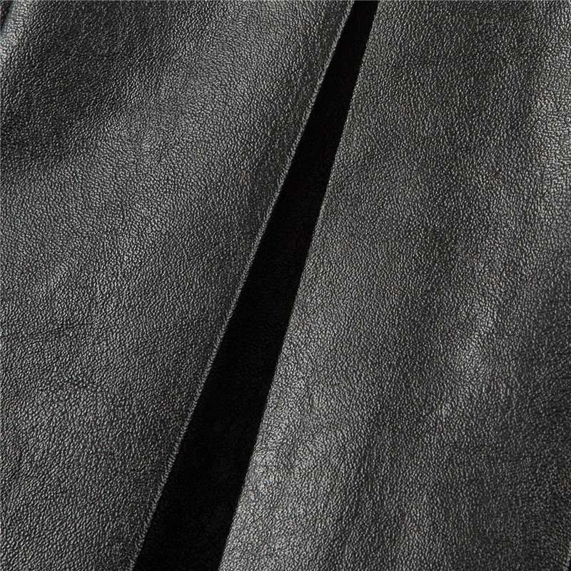 Troublemaker Pleated Faux Leather Skirt-Black