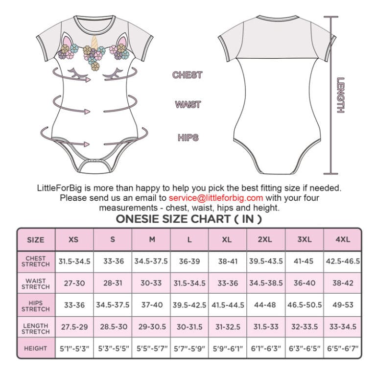 Unicorn Onesie - LittleForBig Cute & Sexy Products