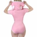 Teddy Bear Onesie Bodysuit Pink