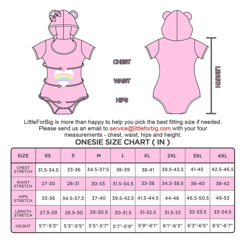 Teddy Bear Onesie Bodysuit Pink