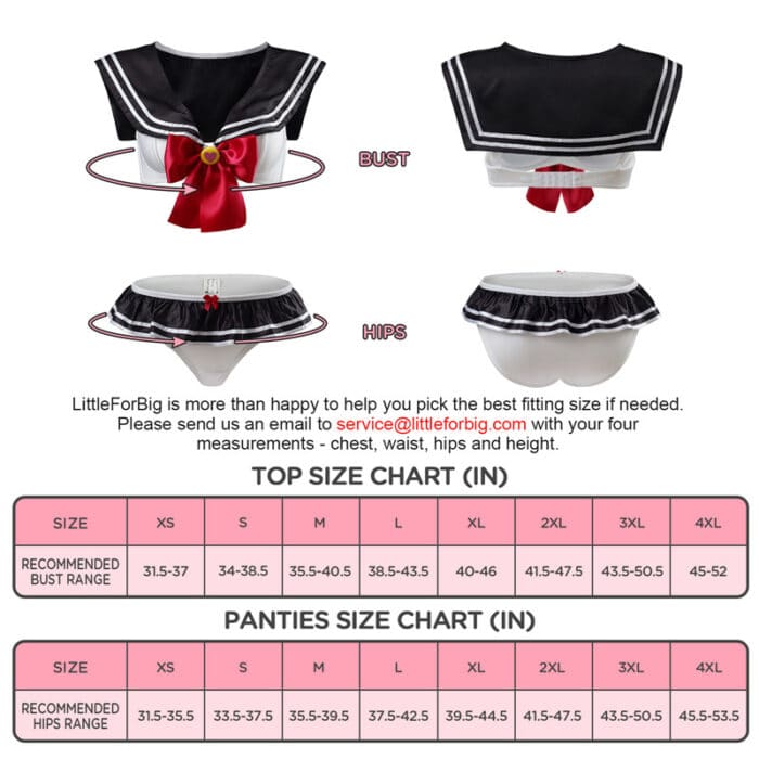 Magical Girls Lingerie Black Set - LittleForBig Cute & Sexy Products