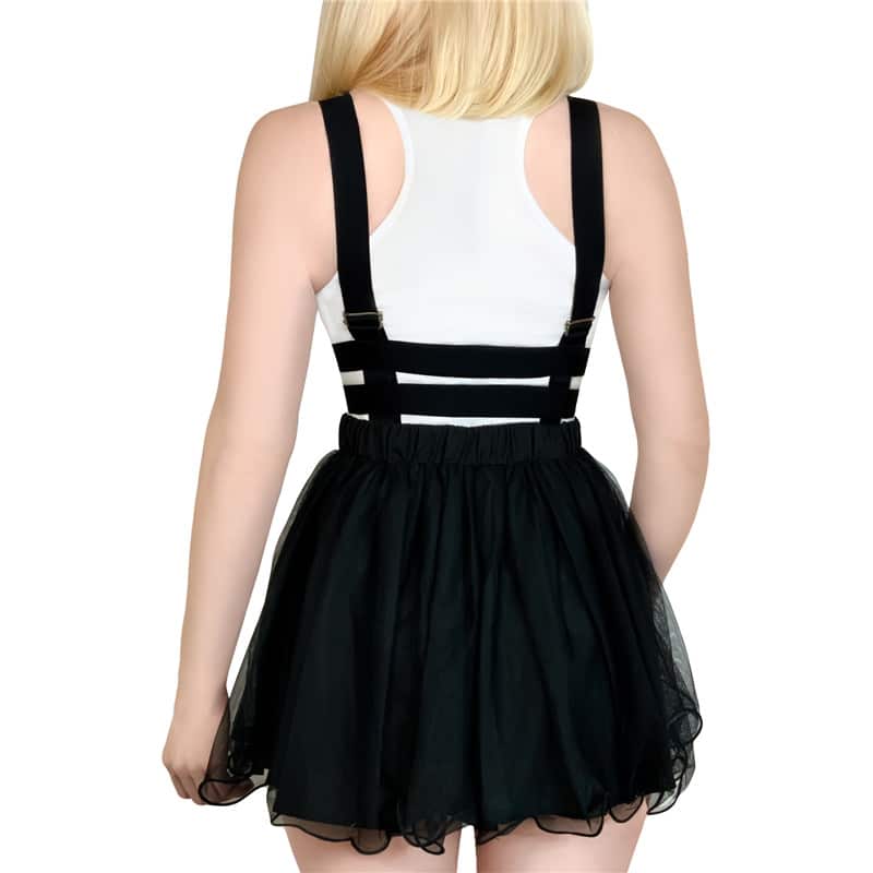 Heartbreaker Jumperskirt Overall Skirt Black