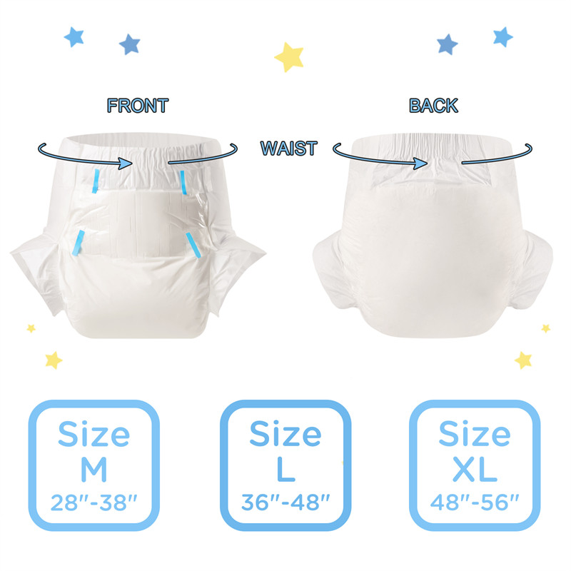 ABDry White Adult Diapers 10 Pieces Pack(M)/(L)/(XL)